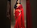 Stunning Plus Size Red Saree Look Bold Elegant Evening Style Desisares