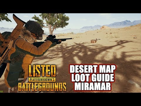 Desert Map Loot Guide Miramar | Listed | PlayerUnknown's Battlegrounds Gameplay | #PUBG
