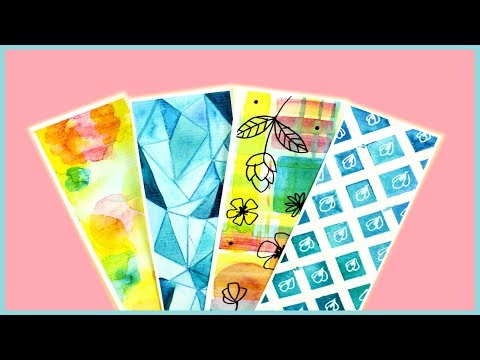 DIY: Bookmarks & Watercolor Techniques for Beginners Part 3 | Watercolor DIY | How To Make Bookmarks