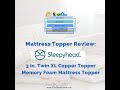 Sleepyhead Mattress Topper Review: 3" Copper Topper