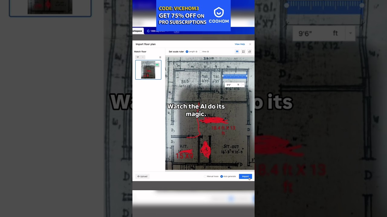 Coohom Tutorial #01 - Floor Plan Mastery in 5 Minutes #floorplan #architecture #interiordesign