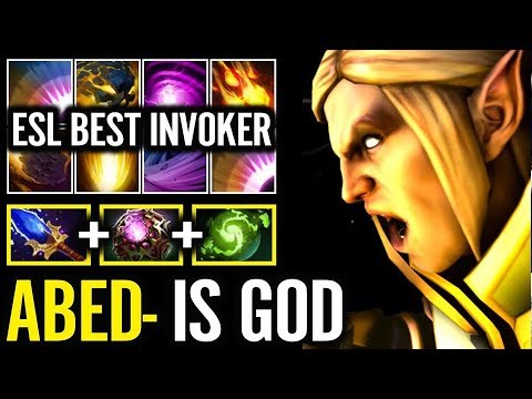 Abed Invoker Show ESL Best Invoker Ever Full Hands Combo by Meepo Player Dota 2
