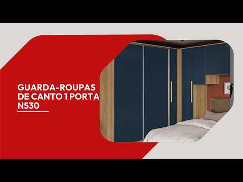 Guarda-Roupa de Canto Reto 1 Porta Kappesberg Adapt Nogueira