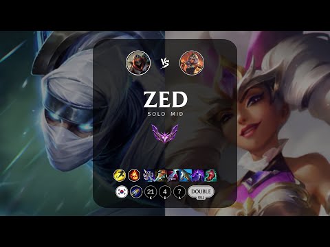 Zed Mid vs Qiyana - KR Master Patch 13.16