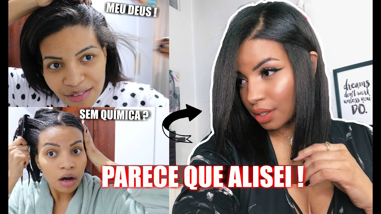 COMO DEIXO A *RAIZ* DO CABELO BAIXA SEM *ALISAR* - MINHA * PROGRESSIVA * CASEIRA !