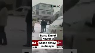 Bursa'da Kars Kışa Rağmen Ucuz Ekmek Kuyruğu! | KRT Haber #shorts