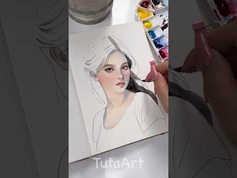 30 minutes watercolor portrait