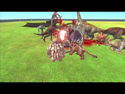FANTASY and INFERNALS vs HERBIVORE and CARNIVORE DINOSAURS - Animal Revolt Battle Simulator