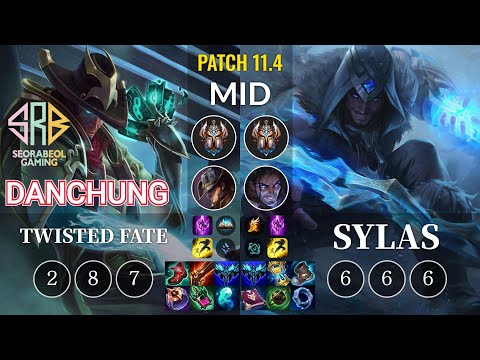 SRB Danchung Twisted Fate vs Sylas Mid - KR Patch 11.4