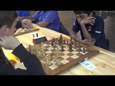 NM Aleksands Jazdanovs - GM Praggnanandhaa Rameshbabu, Ruy Lopez, Blitz chess
