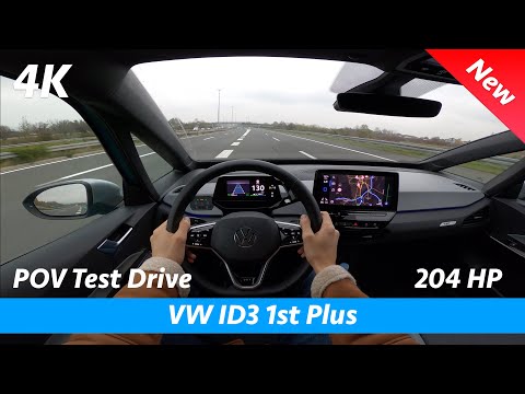Volkswagen ID3 1st Plus 2021 - POV test drive in 4K | 204 HP, Acceleration 0-100 km/h