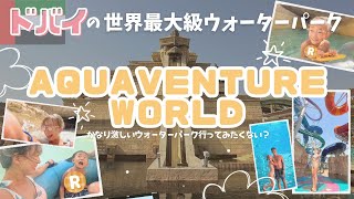 【ドバイ】世界最大級ウォーターパーク『アクアベンチャーワールド』が楽しすぎた!!!ドバイ観光|子連れドバイ