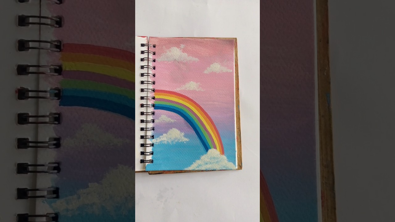 🩷🎀🌈 #painting #rainbow #shorts