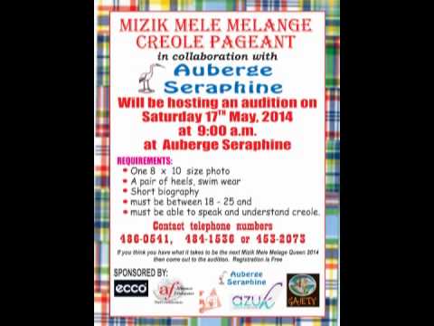 2014 Mizik Mele Melange Creole Pageant Audition