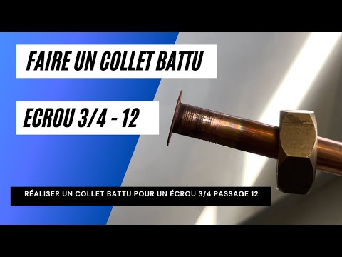 Faire un collet battu pour un écrou en 20/27 passage 12
