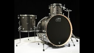 DW Performance Series 3pc Shell Pack Pewter Sparkle 13/16/24