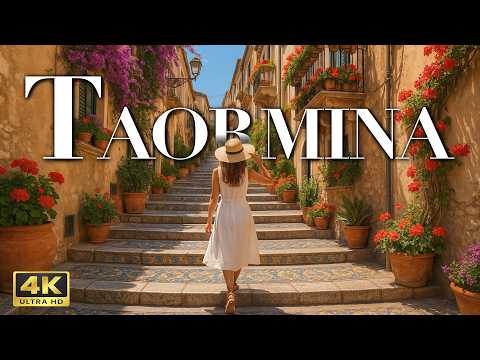 🇮🇹 Taormina, Sicily Walking Tour Coastal Beauty THE MOST BEAUTIFUL VILLAGES  | 4K