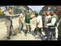 FRANKLIN, MICHAEL, and TREVOR FIGHTS LAMAR & FAMILIES IN GTA 5!!!