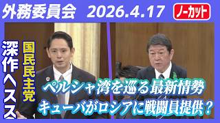 【質疑】深作ヘスス質疑 4月17日外務委員会