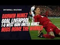 DARWIN NUNEZ GOAL Liverpool 1 0 West Ham United   NUNEZ NODS HOME THE WINNER