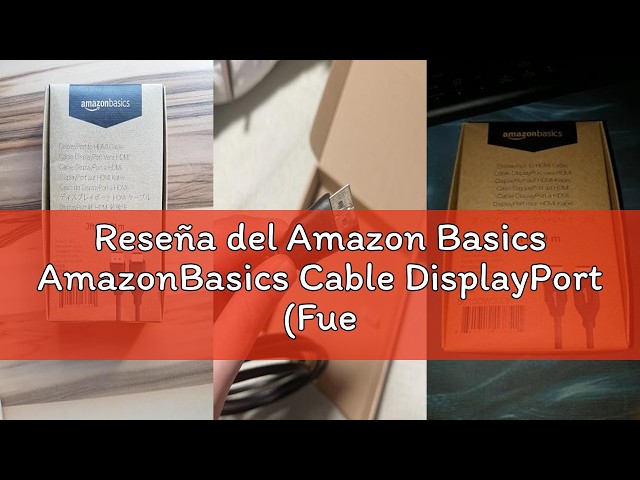 Vídeo relacionado con Amazon Basics Cable DisplayPort 8K a DisplayPort 1.4 con resolución de vídeo 4K 120 Hz y 8K 60 Hz y compatibilidad con HDR, Negro, 1.8 m