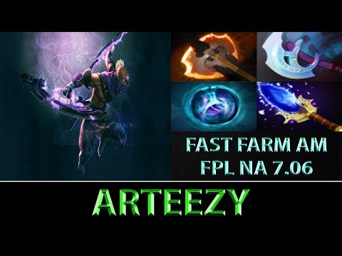 Arteezy [Anti-Mage] Fast Farm Practice ► FPL NA ► Dota 2 7.06f