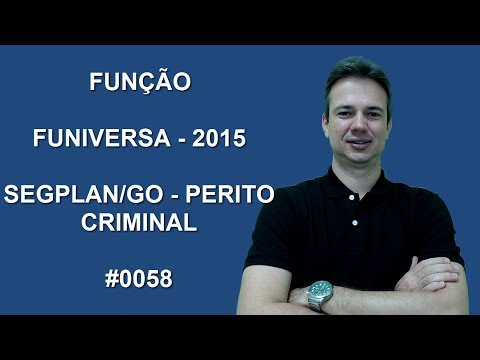 0058 - FUNIVERSA - 2015 - SEGPLAN/GO - FUNÇÃO (www.gurudamatematica.com.br)