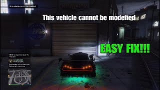 GTA Online - This Vehicle cannot be modified (easy fix)