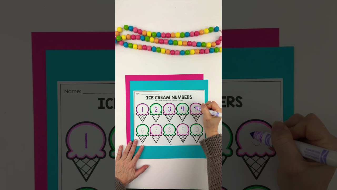 Tracing numbers 1-10 worksheets for kids #tracingnumbers #numberrecognition #kidslearning