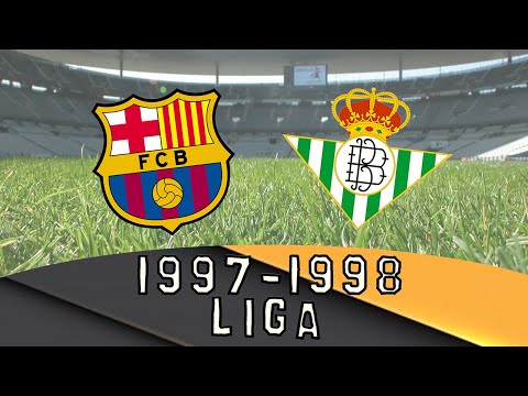 FC Barcelona vs. Real Betis Liga 1ª División Jornada 36 1997-1998 Partido Completo