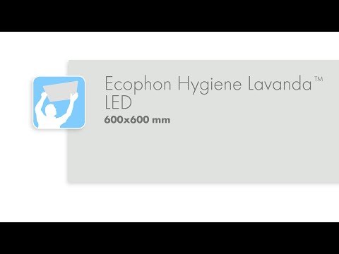 Ecophon Hygiene Lavanda™ LED 600x600 mm installation