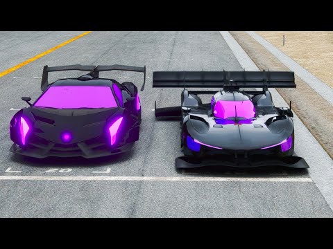 Ferrari 499P GTR vs Lamborghini Veneno GTR at Special Stage Route X