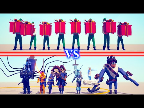 PRESENT ELF Team vs NEW SECRET Team - Totally Accurate Battle Simulator TABS