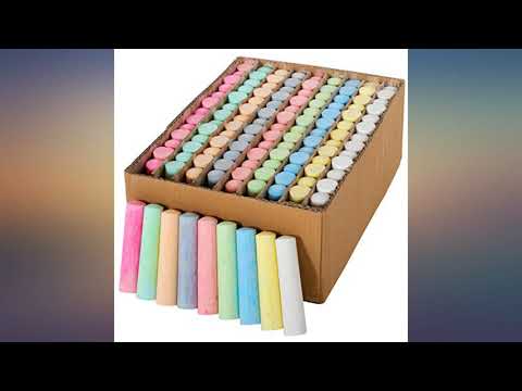 READY 2 LEARN Jumbo Sidewalk Chalk - Set of 126 in 9 Colors - Washable, Non-Toxic, review