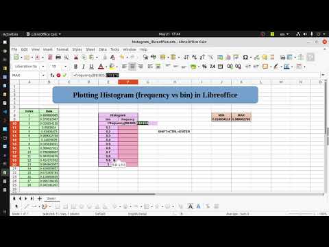 Plotting Histogram of Data in Libreoffice Calc