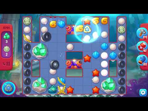 Fishdom 6701 Hard Level - 17 moves - NO BooSTERS