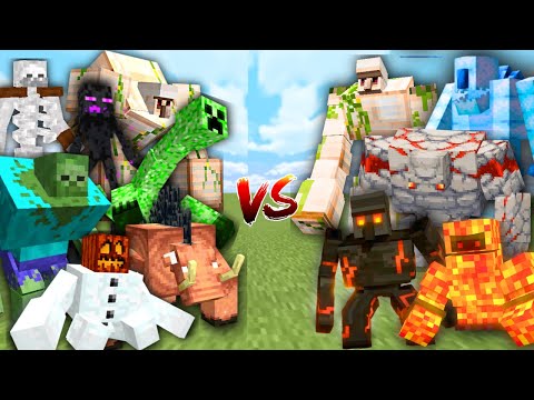 Ultimate MUTANT MOBS vs GOLEMS in Minecraft Mob Battle