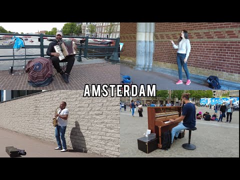 🇳🇱 Amsterdam Street Artists, Street musicians performance, Netherlands