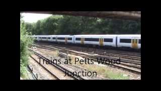 preview picture of video 'Trains at Petts Wood Junction (including 73107 Redhill)'