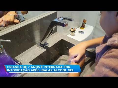 Criança de sete anos é internada por intoxicação após inalar álcool gel