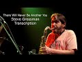 There Will Never Be Another You-Steve Grossman (Bb) Transcription. Transcribed by Carles Margarit