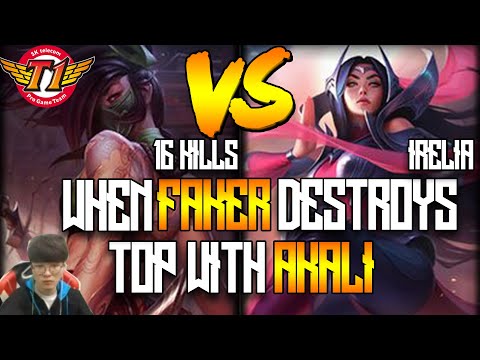 When SKT Faker DESTROYS Top with Akali vs Irelia Challenger Korea Full Game