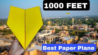 HOW TO MAKE A PAPER AIRPLANE FLY 1000 FEET || PAPER PLANE
