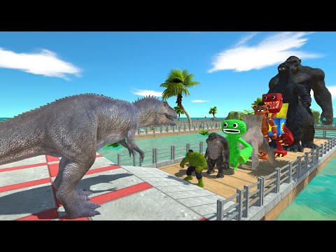 Giganotosaurus vs King Kong OASIS DEATH RUN - Animal Revolt Battle Simulator