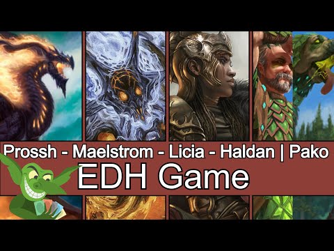 Prossh vs Maelstrom Wanderer vs Licia vs Haldan | Pako EDH / CMDR game play for Magic: The Gathering