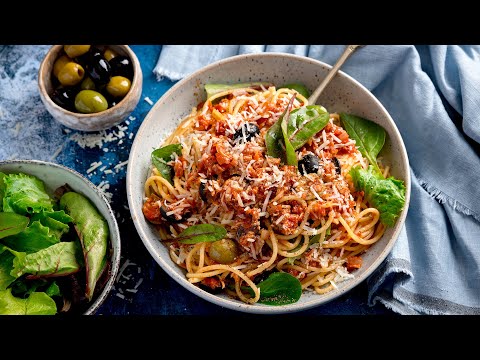 30 Minute Tuna Tomato Spaghetti