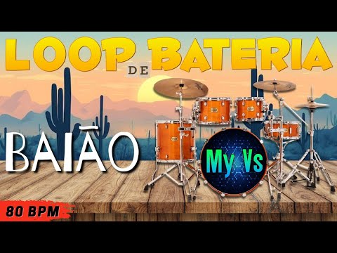 🥁 Loop de Bateria BAIÃO para Tocar e Compor | bpm 80 #drums #loopbateria #bateria