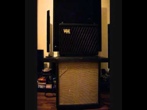 2x200 watt speakers and a Fender USA strat + vintage Vox V125
