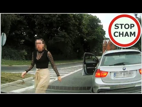 Kto ma pierwszeństwo? Pani z BMW rozbiła bank!