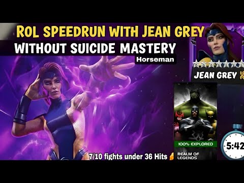 ROL SpeedRun With Jean Grey || under 6 mins  ⏳️ Full Dominance || #mcoc #rol